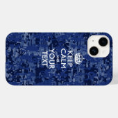 Gepersonaliseerd BLIJF KALM EN Uw Tekst Case-Mate iPhone Case (Achterkant (horizontaal))