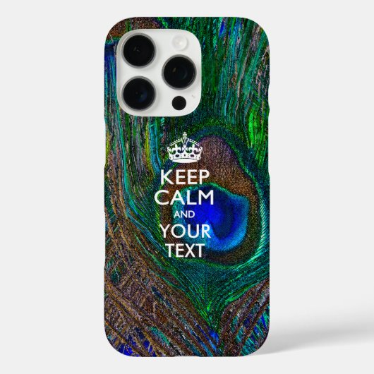 Gepersonaliseerd BLIJF KALM EN Uw Tekst Case-Mate iPhone Case (Achterkant)