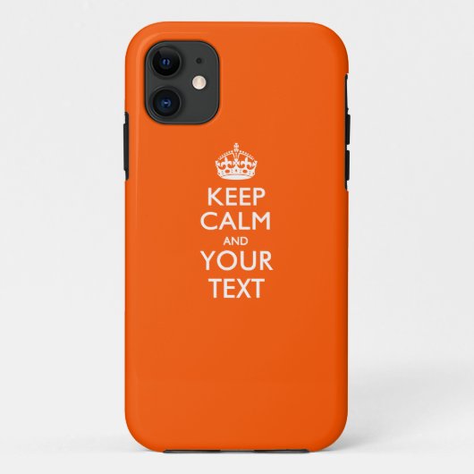 Gepersonaliseerd BLIJF KALM EN Uw Tekst Case-Mate iPhone Case (Achterkant)