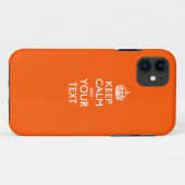 Gepersonaliseerd BLIJF KALM EN Uw Tekst Case-Mate iPhone Case (Achterkant (horizontaal))