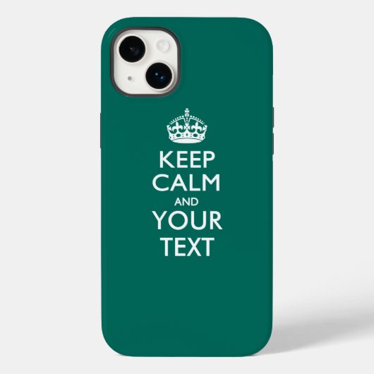 Gepersonaliseerd BLIJF KALM EN Uw Tekst Case-Mate iPhone Case (Achterkant)