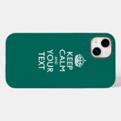 Gepersonaliseerd BLIJF KALM EN Uw Tekst Case-Mate iPhone Case (Achterkant (horizontaal))