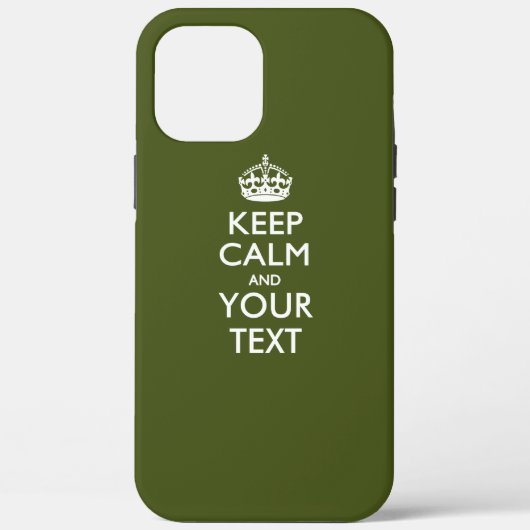Gepersonaliseerd BLIJF KALM EN Uw Tekst Case-Mate iPhone Case (Achterkant)