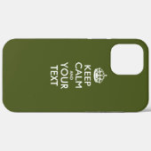 Gepersonaliseerd BLIJF KALM EN Uw Tekst Case-Mate iPhone Case (Achterkant (horizontaal))