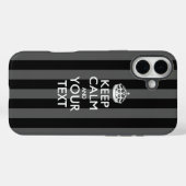 Gepersonaliseerd BLIJF KALM EN Uw Tekst Case-Mate iPhone Case (Achterkant (horizontaal))