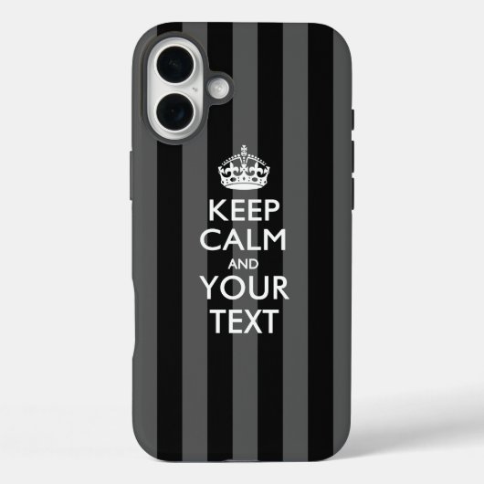 Gepersonaliseerd BLIJF KALM EN Uw Tekst Case-Mate iPhone Case (Achterkant)