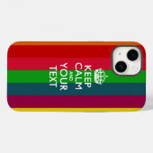 Gepersonaliseerd BLIJF KALM EN Uw Tekst Case-Mate iPhone Case (Achterkant (horizontaal))