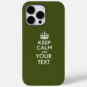 Gepersonaliseerd BLIJF KALM EN Uw Tekst Case-Mate iPhone 14 Pro Max Hoesje
