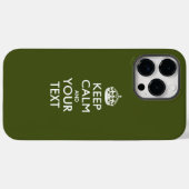 Gepersonaliseerd BLIJF KALM EN Uw Tekst Case-Mate iPhone Case (Achterkant (horizontaal))