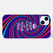 Gepersonaliseerd BLIJF KALM EN Uw Tekst Case-Mate iPhone Case (Achterkant (horizontaal))