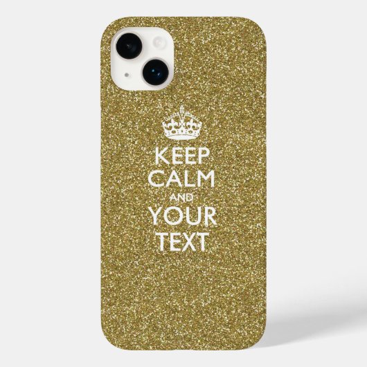 Gepersonaliseerd BLIJF KALM EN Uw Tekst Case-Mate iPhone Case (Achterkant)