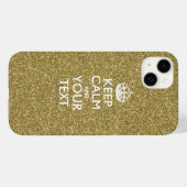 Gepersonaliseerd BLIJF KALM EN Uw Tekst Case-Mate iPhone Case (Achterkant (horizontaal))