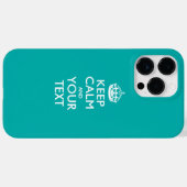 Gepersonaliseerd BLIJF KALM EN Uw Tekst Case-Mate iPhone Case (Achterkant (horizontaal))