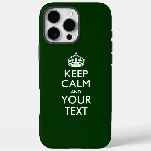 Gepersonaliseerd BLIJF KALM EN Uw Tekst Case-Mate iPhone Case (Achterkant)