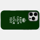 Gepersonaliseerd BLIJF KALM EN Uw Tekst Case-Mate iPhone Case (Achterkant (horizontaal))