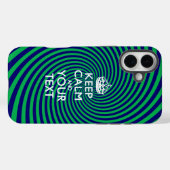 Gepersonaliseerd BLIJF KALM EN Uw Tekst Case-Mate iPhone Case (Achterkant (horizontaal))
