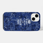 Gepersonaliseerd BLIJF KALM EN Uw Tekst iPhone Hoesje (Achterkant horizontaal)