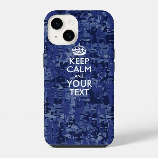 Gepersonaliseerd BLIJF KALM EN Uw Tekst iPhone Hoesje (Achterkant)