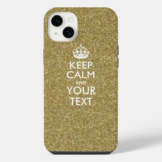 Gepersonaliseerd BLIJF KALM EN Uw Tekst iPhone Hoesje (Achterkant)