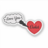 Gepersonaliseerd bliksem voor cloud sticker (Voorkant)