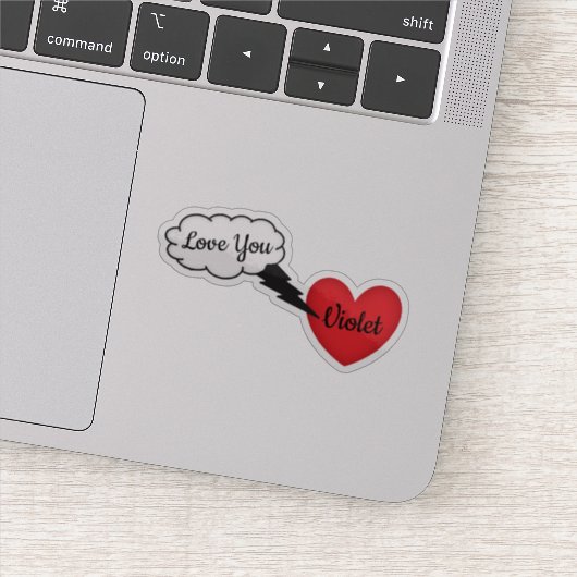 Gepersonaliseerd bliksem voor cloud sticker (Detail)