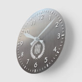 Gepersonaliseerd blikveld voor geborsteld metalen ronde klok (Hoek)