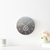 Gepersonaliseerd blikveld voor geborsteld metalen ronde klok (Huis)