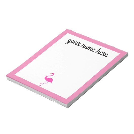 Gepersonaliseerd Blocnote van Flamingo (Linkerzijde)