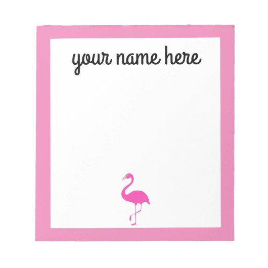 Gepersonaliseerd Blocnote van Flamingo (Voorkant)