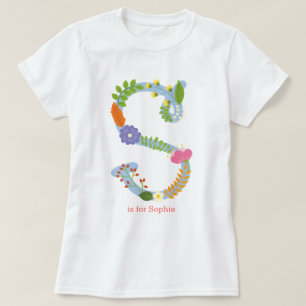 Gepersonaliseerd bloem (S) T-shirt