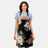 Gepersonaliseerd  Bloemen All-Over Print Schort (Gedragen)