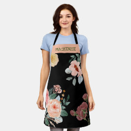 Gepersonaliseerd Bloemen All-Over Print Schort