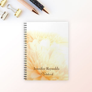 Gepersonaliseerd Bloemen & Elegant Golden Notitieb Notitieboek