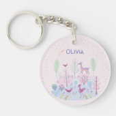 Gepersonaliseerd bloemen sleutelhanger (Voorkant)