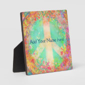 Gepersonaliseerd  Bloemen Vredesbord Inspirivity Fotoplaat (Voorkant)