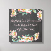 Gepersonaliseerd bloemenbord canvas afdruk (Voorkant)