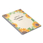 Gepersonaliseerd bloemendankbaarheidsdagboek notitieboek (Rechterzijde)