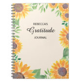 Gepersonaliseerd bloemendankbaarheidsdagboek notitieboek (Voorkant)
