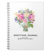 Gepersonaliseerd bloemendankbaarheidsdagboek notitieboek (Voorkant)