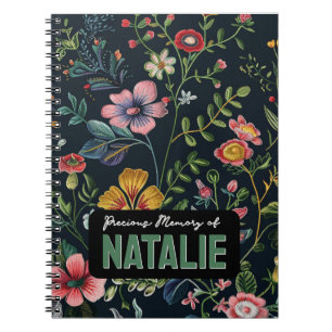 Gepersonaliseerd bloemengeheugen notitieboek