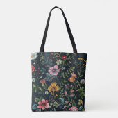 Gepersonaliseerd bloemengeheugen tote bag (Achterkant)