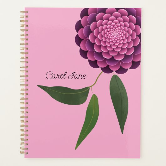 Gepersonaliseerd bloemenjournaal - spiraalgebonden planner (Voorkant)