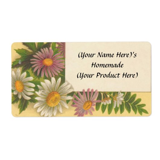 Gepersonaliseerd  bloemenkaarsenblik / kaarsenlabe etiket (Voorkant)