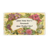 Gepersonaliseerd bloemenkaarsenblik of kaarsenlab etiket (Voorkant)