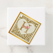 Gepersonaliseerd bloemenmonogram, van A tot Z Bedankjes Labels (In situ)