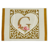 Gepersonaliseerd bloemenmonogram, van A tot Z Groot Cadeauzakje (Voorkant)