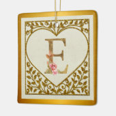 Gepersonaliseerd bloemenmonogram, van A tot Z Keramisch Ornament (Links)