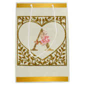 Gepersonaliseerd bloemenmonogram, van A tot Z Medium Cadeauzakje (Voorkant)