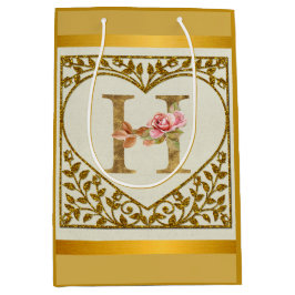 Gepersonaliseerd bloemenmonogram, van A tot Z Medium Cadeauzakje