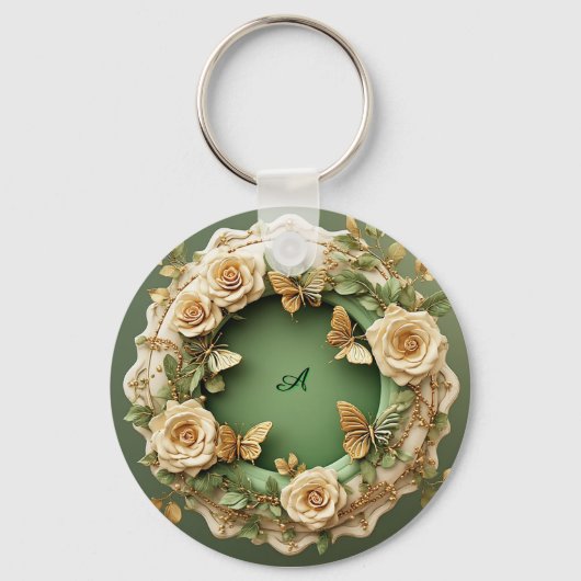💐 Gepersonaliseerd bloemennamen-cadeau voor rozen Sleutelhanger (Voorkant)